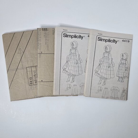 VINTAGE Simplicity 4419 Holly Hobbie Costume Pattern | Adult & Child | UNCUT - Picture 4 of 6